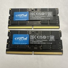 Crucial 32GB Kit (2x16GB) DDR5 5600MHz CL46 SODIMM Laptop/mini PC