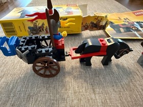 Vintage LEGO 6022 Castle Lion Knights Horse Cart w/ Box Manual 1984 Rare