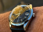 Vintage Men's Omega Seamaster 1963 - AUTO - StSt - Black CrosshairDial - 166.010