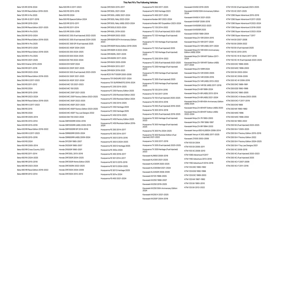 Kit de reparación de pernos ajustadores de cadena con brazo oscilante Tusk para KTM 440 LC4 1995 Foto 2 de 4