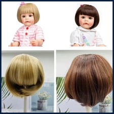 Reborn Doll Golden and Brown BOB hair Sticked Hair Wig Fits18--22inch