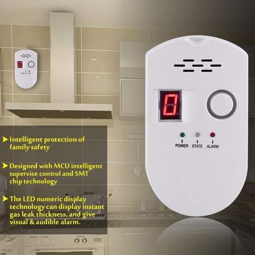 Plug-in Digital Natural Gas Leak Detector Alarm Sensor Propane Butane Methane US - Picture 5 of 10