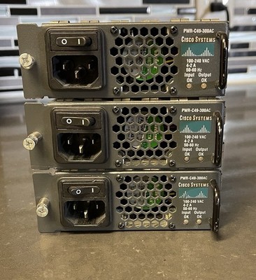 Cisco PWR-C49E-300AC 300W Power Supply for 4948-10GE Network Switch Lot of 3