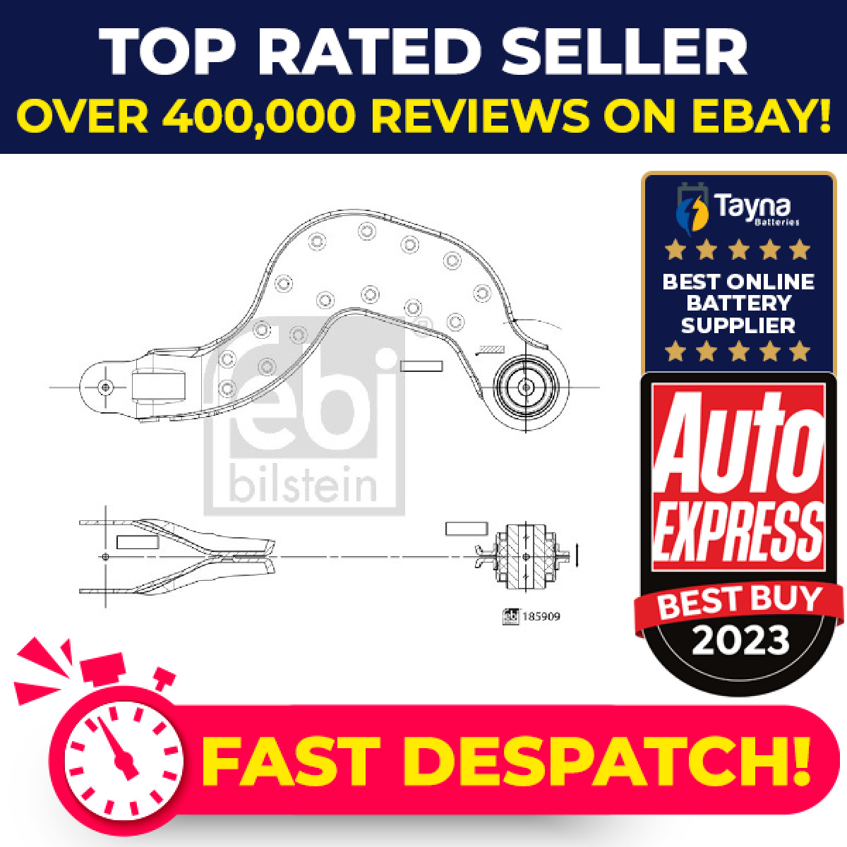 Wishbone / Suspension Arm fits MERCEDES GLB200 X247 1.3 2019 on M282.914 Febi