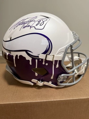 Adrian Peterson Signed Authentic Helmet Drip Full Size Minnesota Vikings