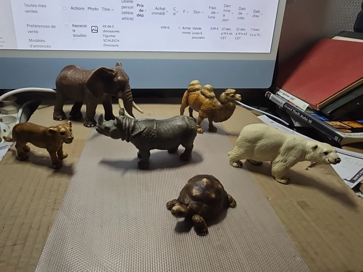 FIGURINE ANCIENNE PVC Papo Schleich Bully Etc.animal Cheval Blanc