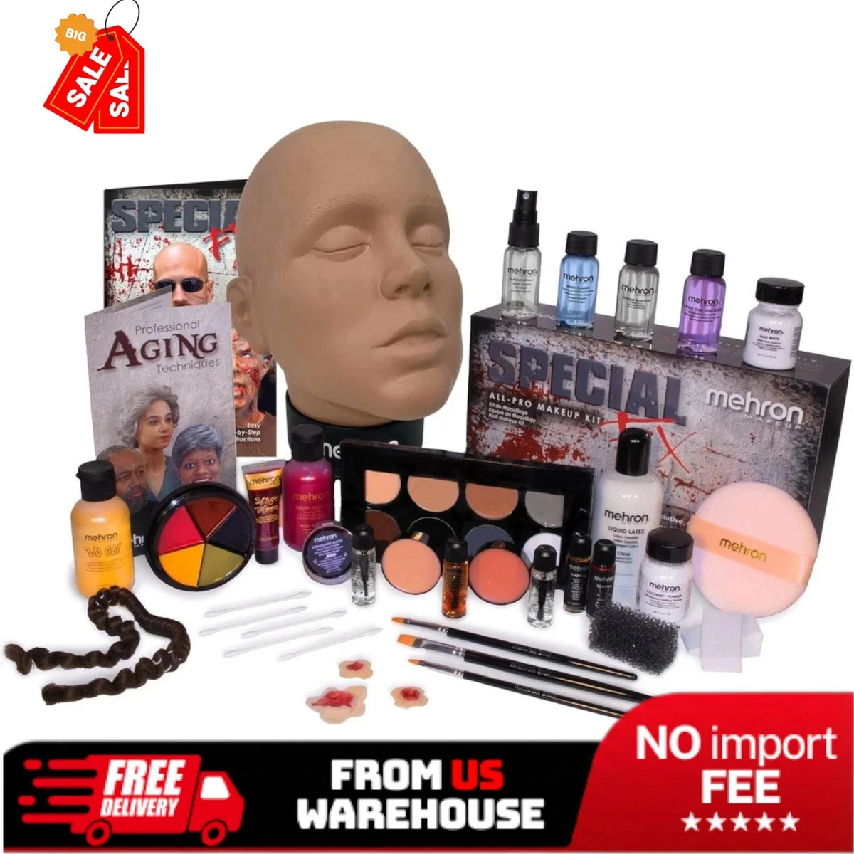 Kit De Maquillaje Mehron Kit Maquillaje Halloween Y Efectos Especiales - Incluye Cera, Sangre Y Pintura Corporal - Perfecto Para Disfraces Maquillaje De Halloween