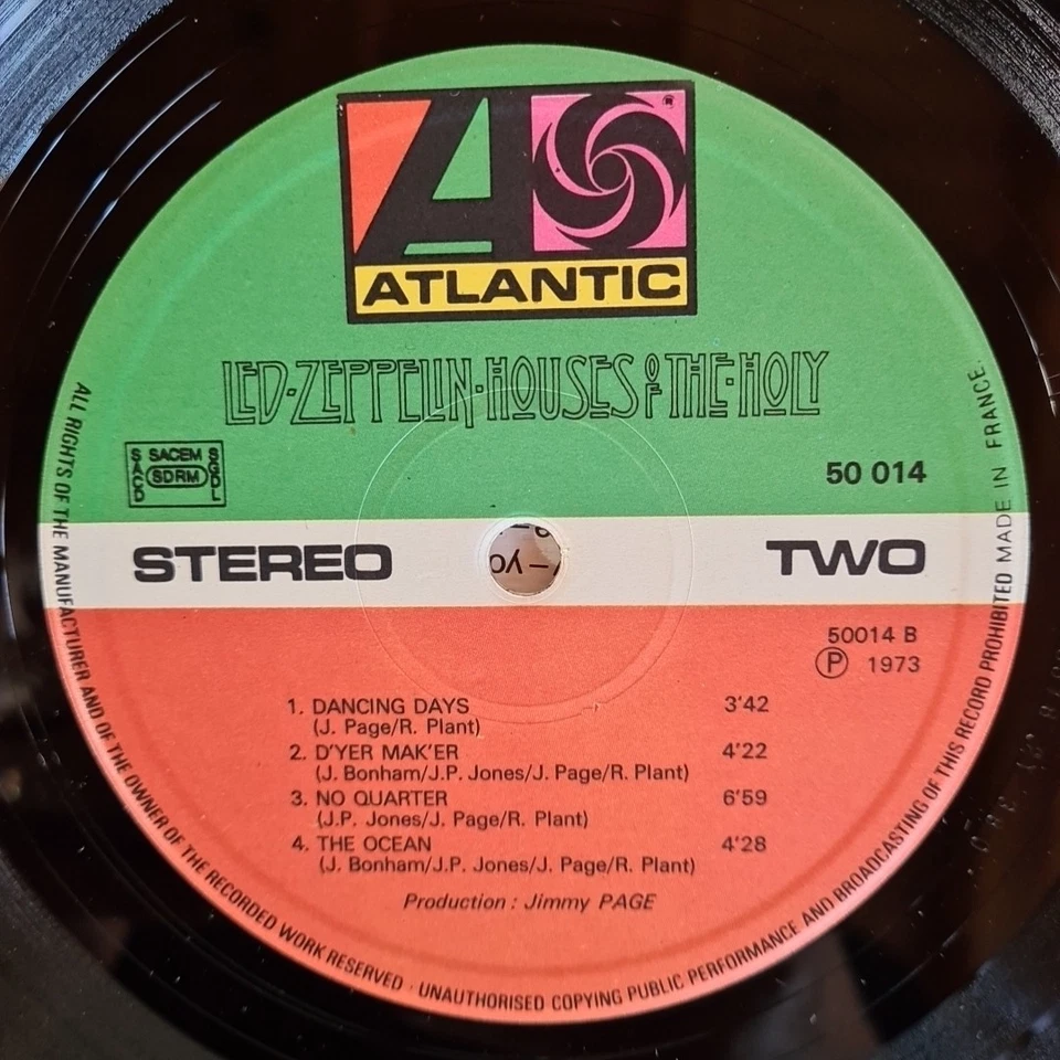 LED ZEPPELIN - Houses of the Holy / Vinyle LP (1973) - Photo 4/4
