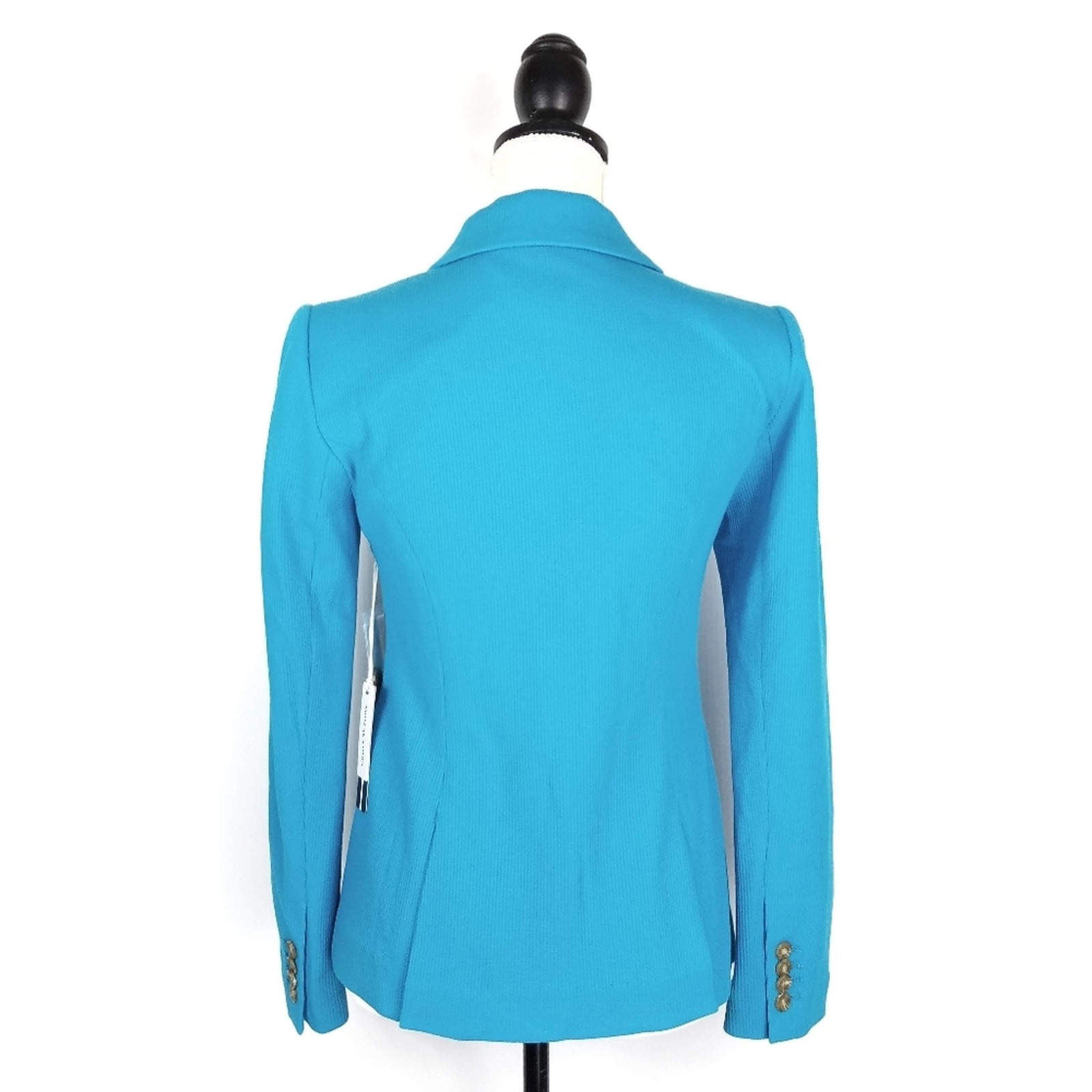 FILA Giacca blazer Court & Rowe Maritime Amour blu Caspio verde acqua taglia 2 nuova con etichette