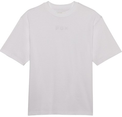 Fox Racing Wordmark Oversized Mens Short Sleeve T-Shirt Optic White