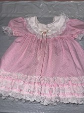 Vintage Cutest One USA Infant Valentines Lace Dress 18 Months EUC 1 Owner