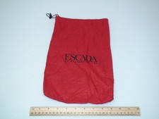 Authentic Escada Shoe / Purse Dust Bag - Red - Drawstring Closure - 12.5" X 8"
