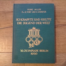 1936 Berlin Olympics Franz Miller Signed Book: So k&auml;mpfte und siegte die Jugend
