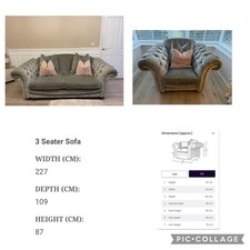 DFS Loch Leven 3 Seater Sofa and Matching Chair Good Condition