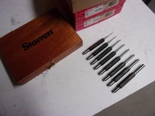Vintage STARRETT  # S562WB Drive Pin Punch Set 1/16" to 5/16"  Hex Shank  NOS
