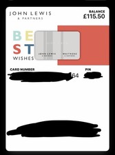 115£ John Lewis DIGITAL/E-GIFT Card - Instant Delivery