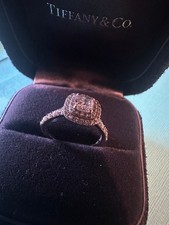 Tiffany & Company Soleste Double Row Diamond Engagement Ring In Platinum
