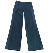 Bebe Black Y2K straight let Pant with contrast Size 4 made in USA