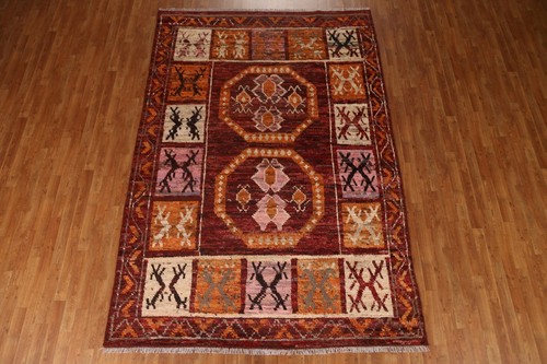 Geometric Plush Wool Berber Moroccan Oriental Area Rug 7x10 Living Room Carpet - Picture 3 of 19