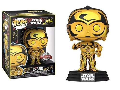 FUNKO POP STAR WARS C-3PO RETRO SERIES #454 EXCLUSIVE. MIB