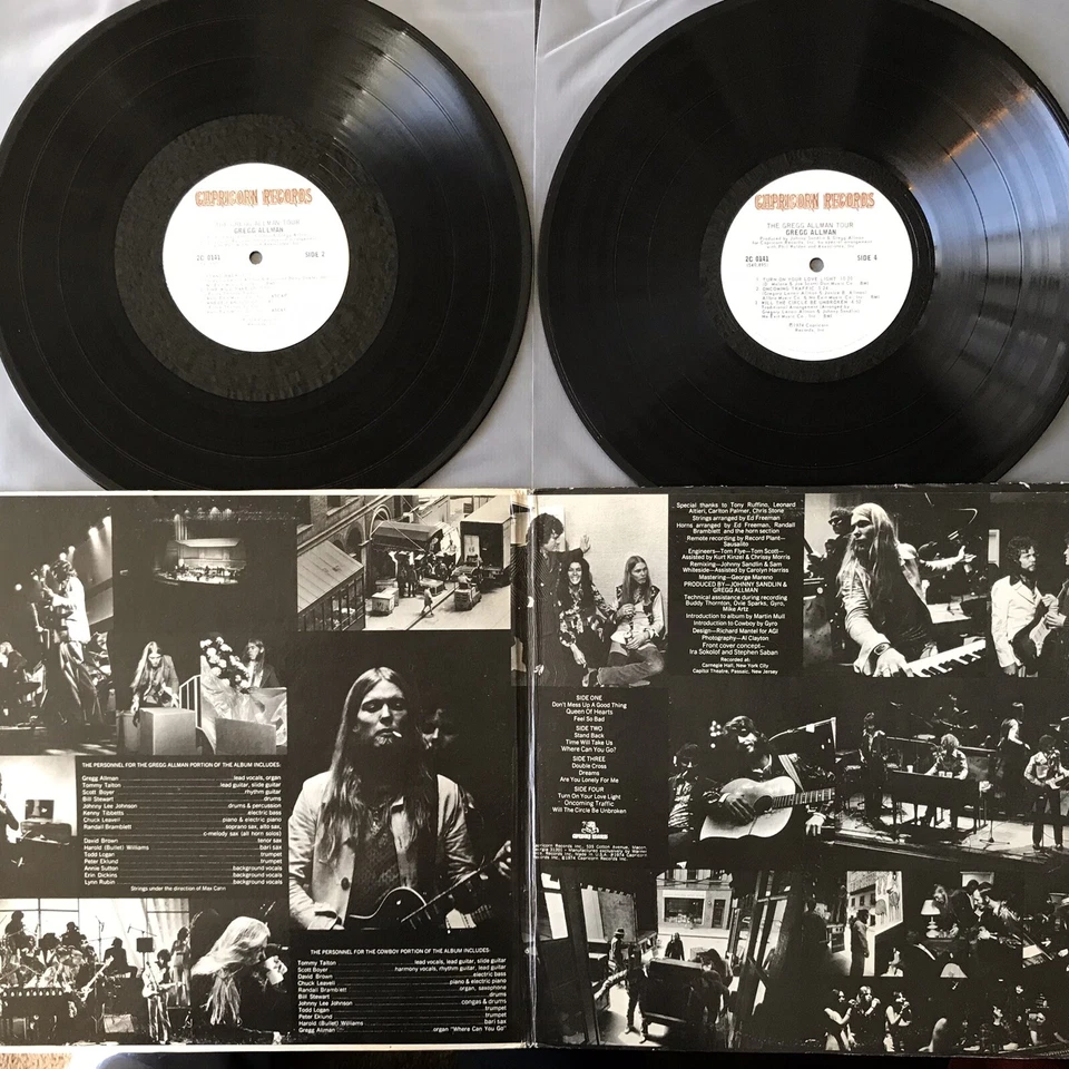 The Gregg Allman Tour Vinyl LP 1974 Capricorn Records 2C 0141 VG w/ Saw Cut Foto 2 de 4