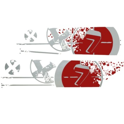 MasterCraft Boat Decal Set 750227 | X7 Pro Tour Red Stickers (Set of 2)