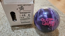 Radical Outer Limits Pearl Bowling Ball 1st Quality  15 Pounds  2-3" Pin