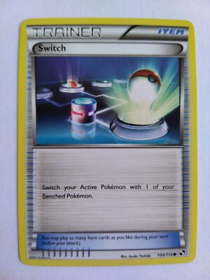 card pop pokemon tcg switch Switch 104/114 Pokemon TCG Black & White Regular Common