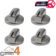 4X BOSCH Silver Grey Oven Cooker Hob Control Knob Switch