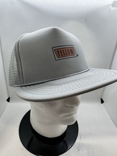 Yellow Snapback Foam Trucker Hat Cap New (Made In USA) (Gray Grey Orange Black)