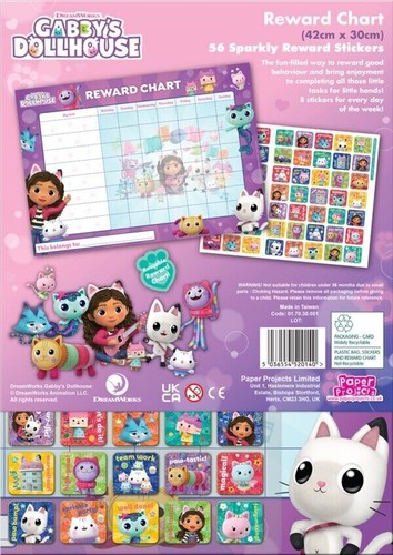 Gabbys Dollhouse Reward Chart STICKER SCENE STICKERS FOIL gabby's doll house - Picture 7 of 7