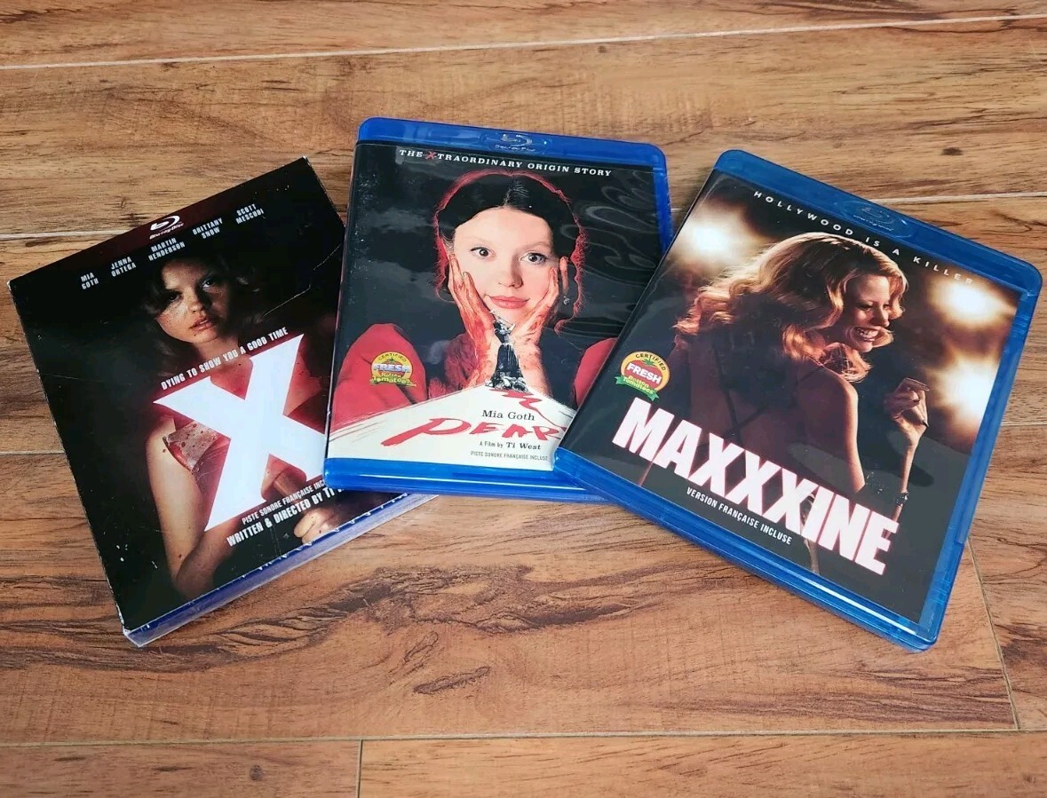 4388 Ti West's X / Pearl / Maxxxine Blu-ray Mia Goth Trilogy Lot