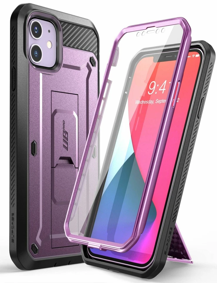 Mini Funda iPhone 12 5.4 Pulgadas SUPCASE UBPro Protector de Pantalla Soporte Clip de Cinturón Foto 3 de 4