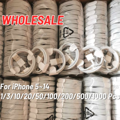 Bulk Lot USB Fast Charger Cable 3/6Ft For Apple iPhone 14/13/12/11 Pro/XS/XR/X/8