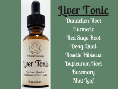 LIVER TONIC Herbal Tincture Blend / Liquid Extract / Organic Apothecary Herbs