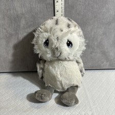 Aurora Precious Moments Nigel Snowy White Owl Beanie Bottom Plush Stuffed Animal
