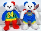 Vintage Beanie Babies Jeff Gordon-Brick Yard 400 & #24 Each in its own display!