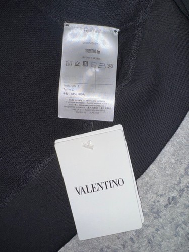 Valentino Garavani Black White VLogo V Logo Print Hoodie Hooded Cotton L Large - Picture 8 of 13