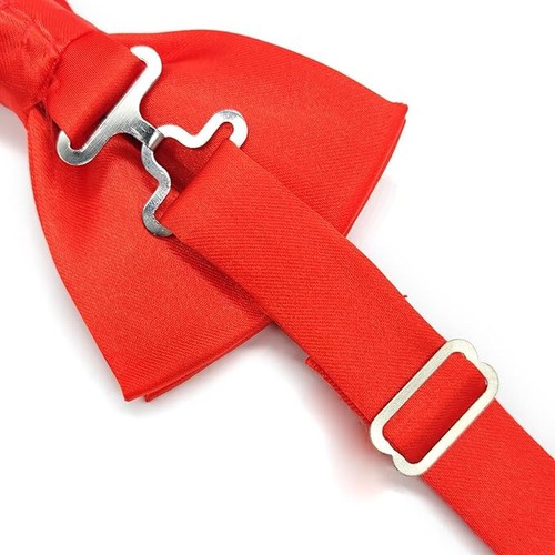 Pajarita ajustable ROJA, pajarita de satén para hombre preatada para fiestas, bodas - Imagen 2 de 4