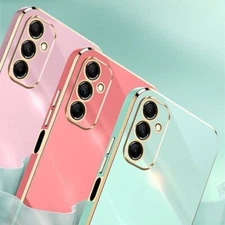 Shockproof Candy Plating Frame Slim Rubber Case For Samsung Galaxy A15 5G A15