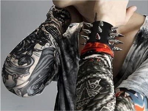 Japanese culture Japanese carved tattoo sleeve arm cover 6pcs Sunscreen - Picture 3 of 6