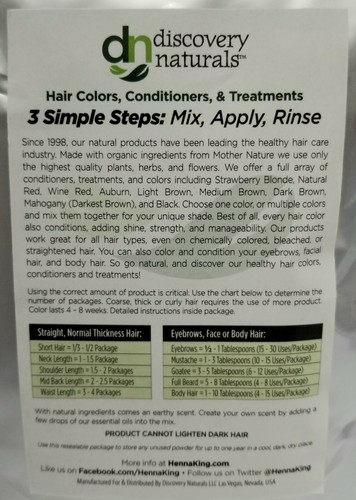 Henna Maiden by Henna King Wine Red hair eyebrow dye natural plant base - Picture 12 of 12