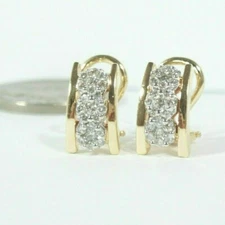 2.50 Ct Round Cut Moissanite Women's Stud Earrings 14k Yellow Gold Plated