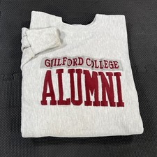 Vintage 90s Guilford College Sweatshirt Medium Alumni Reverse Weave Made in USA