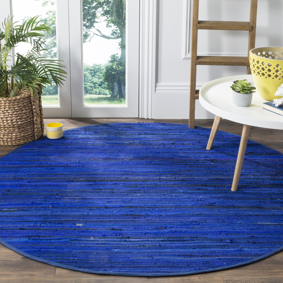 Safavieh Rag Rug BLUE / MULTI 4' X 4' Round Rug - RAR130B-4R | eBay