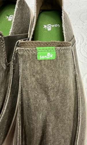 Men's Gray Sanuk Casual Shoes - Size 10 - Picture 2 of 8