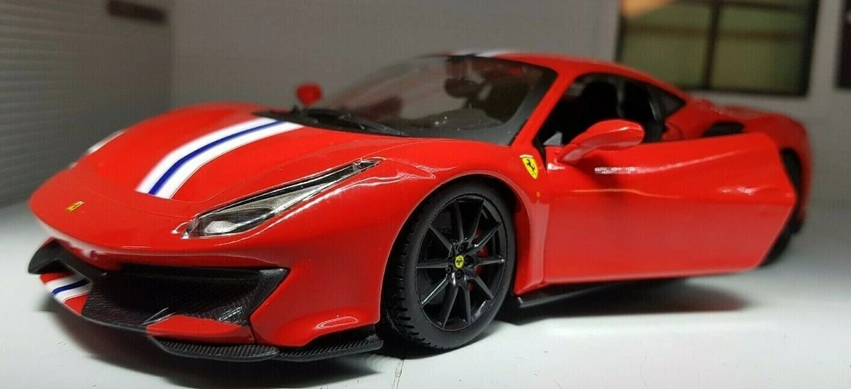 Véhicule miniature BBURAGO 1/24 FERRARI - 488 Pista - Rouge - Pour