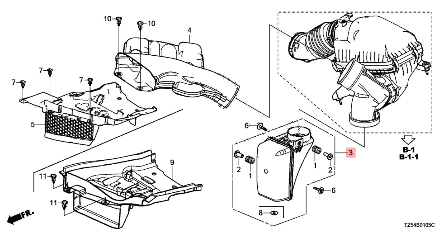 💸GENUINE HONDA ACURA OEM RESONATOR CHAMBER ASSEMBLY 172305J6A20💸 eBay