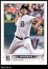 2022 Topps Update #23 Beau Brieske Tigers RC 8 - NM/MT