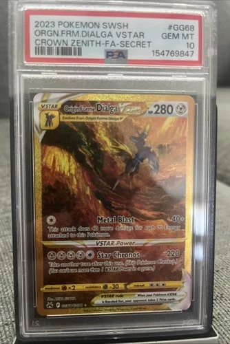 2023 Pokémon Origin Forme Dialga VSTAR GG68 Crown Zenith Secret Rare PSA 10